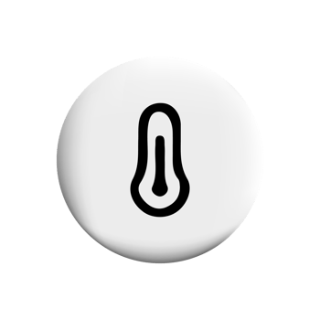 Thermometer icon on a white button png