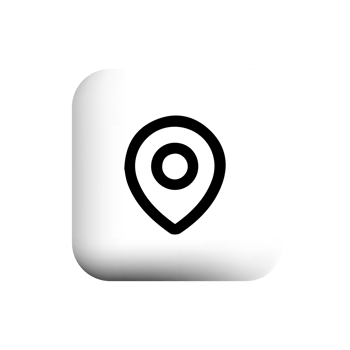 Location icon on white shape png