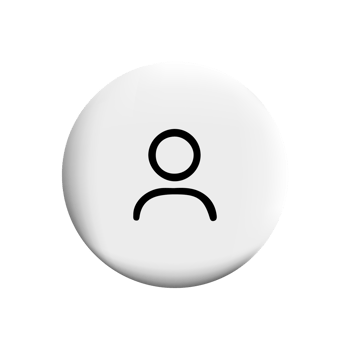User person icon on a white button png