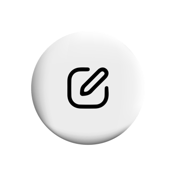 Edit icon pen sign on white shape png