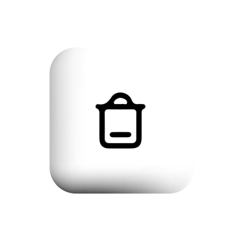 Trash can icon on white shape png