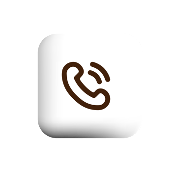 Phone icon on a white square button png