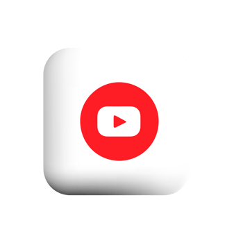 youtube icon on white button png