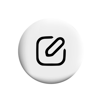 Edit icon on white square with shadow png