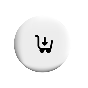 Shop chart icon on white square with shadow png