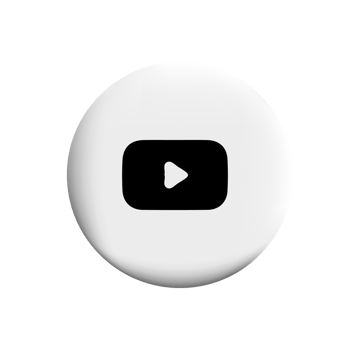 Youtube logo icon on white shape png