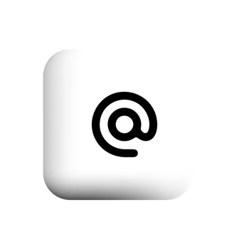 Mention icon on a white button png