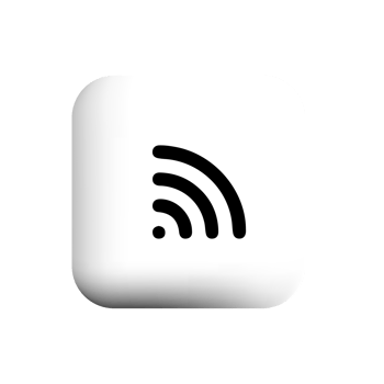 Wifi icon on a white square png