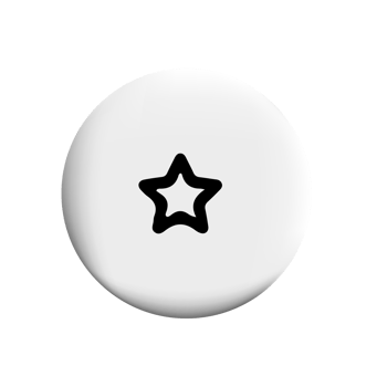 Star icon black on a white button png