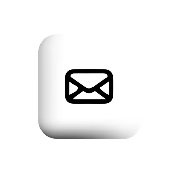 email icon on white button with shadow png