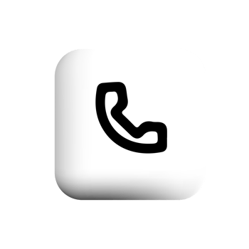 Phone call icon on a white square button png