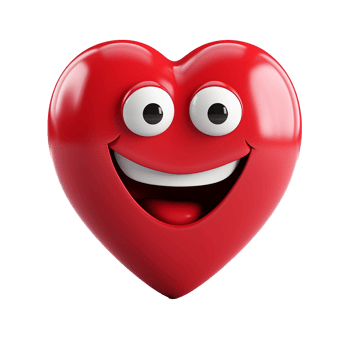 Happy Heart Emoji Love Red Cartoon Smile Valentine, png