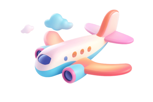 Cute Toy Airplane Illustration png