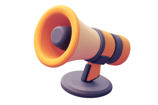 3D Cartoon Megaphone png