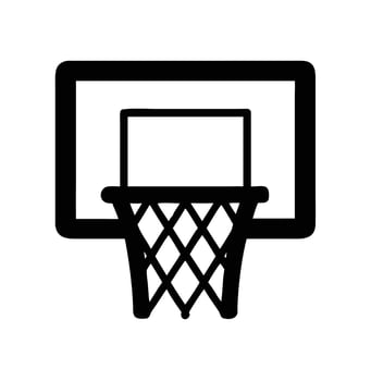A basketball ring silhouette illustration vector