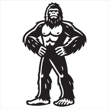 Muscular Bigfoot - Confident and Strong vector