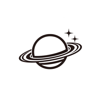 A minimalist illustration of Saturn, showcasing its unique rings and beauty. png