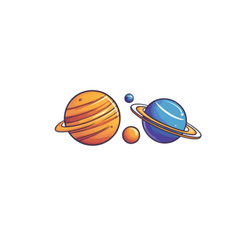 Colorful illustration of planets, showcasing the beauty of our solar system. png