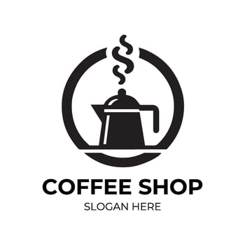 coffee shop logo template illustration vector