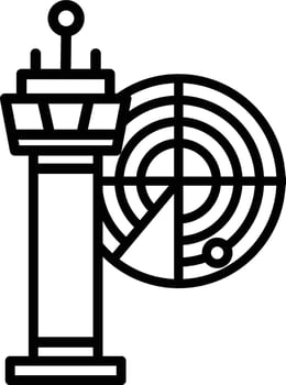 Air Traffic Control Illustration Icon vector