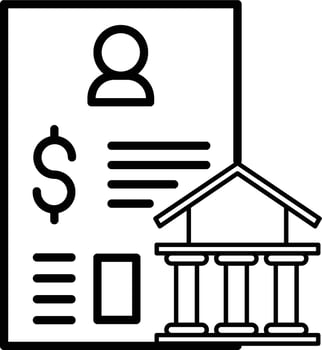 Bank Account Illustration Icon vector