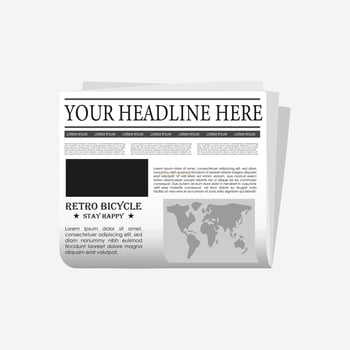 Newspaper Icon Isolated on White Background Clean Design On White Background vector