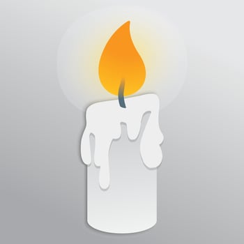 Burning Candle isolated vector