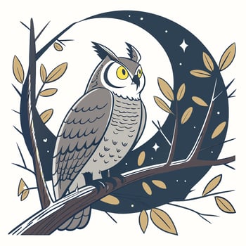 The illustration of owl bird vector