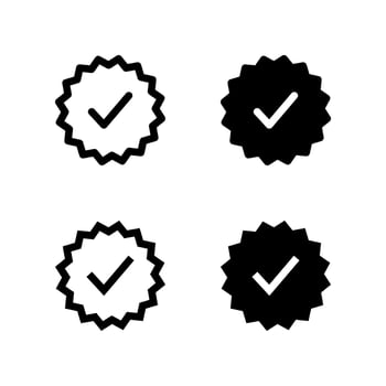 Checkmarks icon set. Icon set. Yes icon. vector