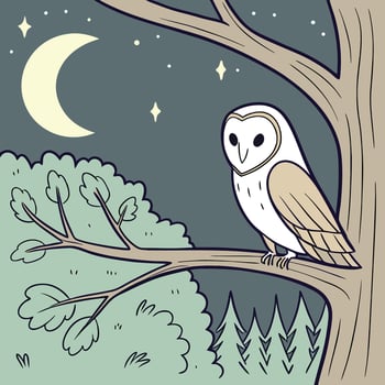 The illustration of barn owl bird vector
