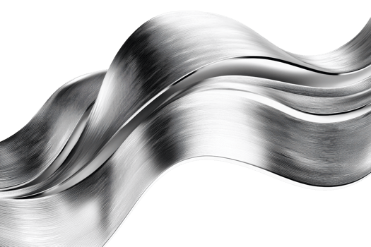 Abstract metallic wave with smooth, flowing texture. Perfect for modern, industrial, or futuristic design backgrounds and concepts. png