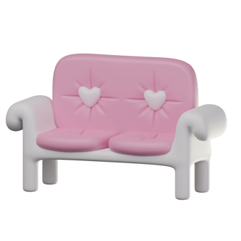 3D Wedding Chair Icon Illustration Render png
