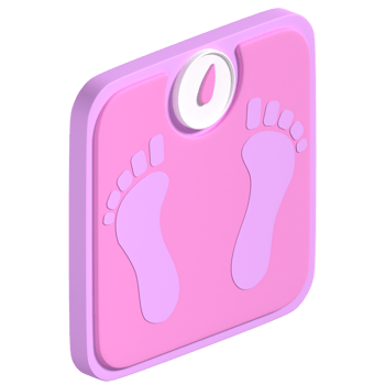 Cute 3D Weight Scale Icon Illustration png