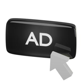 3D Advertisement Icon Illustration Render png