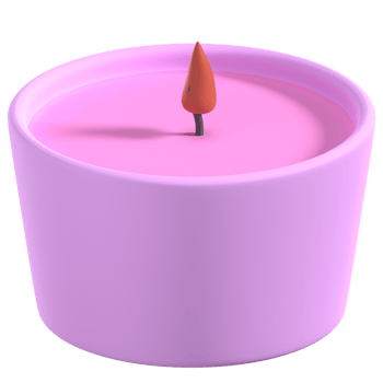 3D Aromatic Candle Illustration png