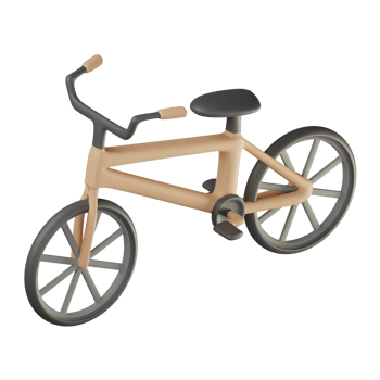 3D Bike Icon Illustration Render png