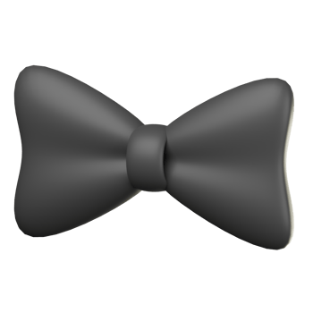 3D Bow Tie Icon Illustration Render png