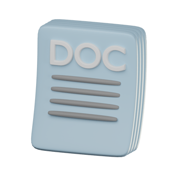 3D Document Icon Illustration Render png