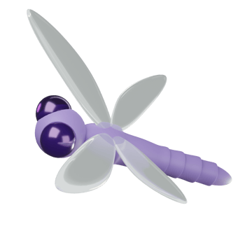 3D Dragonfly Icon Illustration Render png