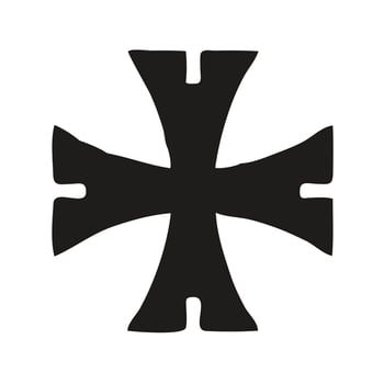 representation of a stylized cross, likely for religious or symbolic use. vector