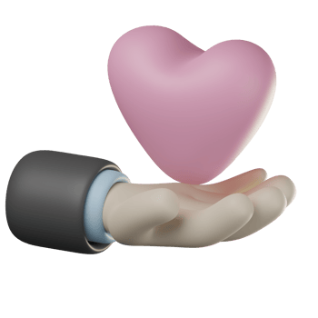 3D Giving Heart Icon Illustration Render png