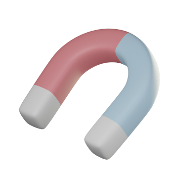 3D Magnet Icon Illustration png