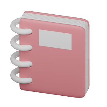 3D Notebook Icon Illustration Render png