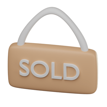 3D Sold Icon Illustration Render png
