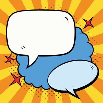 Pop Art Speech Bubbles clipart vector