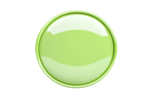 Vibrant green glossy button showcasing modern design and elegance. Ideal for UI, digital interfaces, and web application displays. png