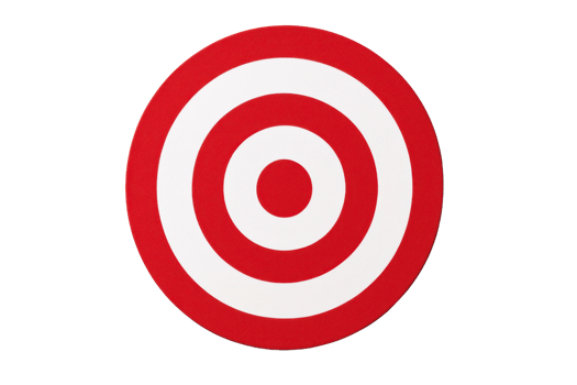 Red and white bullseye target isolated on a transparent background., representing precision, focus, and accuracy in achieving goals. png