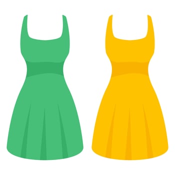 Green and Yellow Sundresses vector