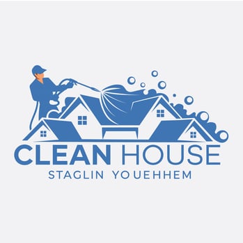 home wash logo, home cleaning logo and home icon vector