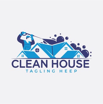 home wash logo, home cleaning logo and icon vector